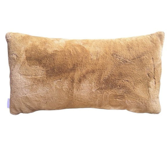 Rachel Zoe Orange Velvet Velour Lumbar Throw Pillow 16x24 - Picture 5 of 6